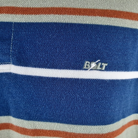 Lightning Bolt Men's Retro Polo Shirt Size Small Multicolor Surfers - Picture 3 of 7